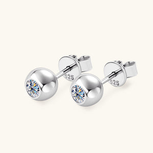 Boucles d'oreilles puces de mariage en moissanite à vis