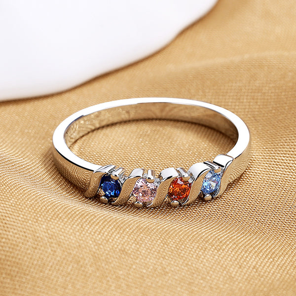 Colored Gem Pave Ring