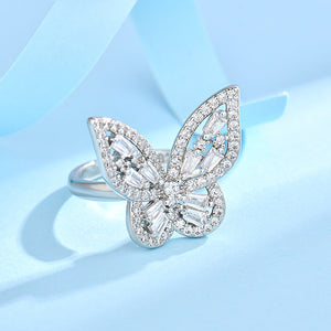 Green Butterfly Statement Cocktail Ring