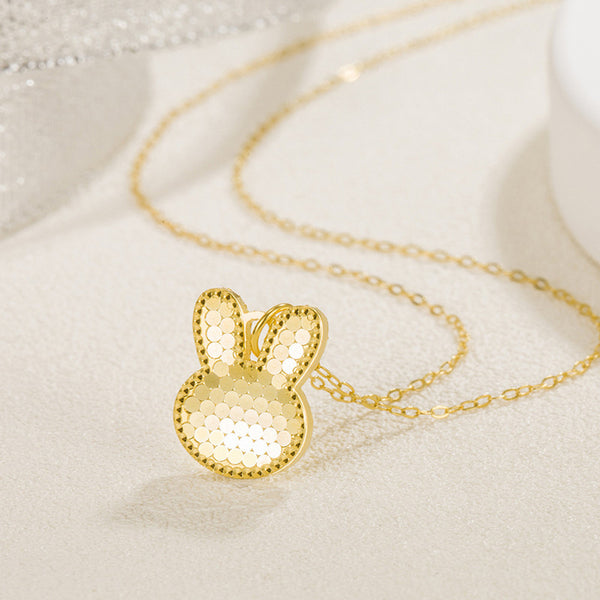 Honeycomb Bunny Pendant Necklace