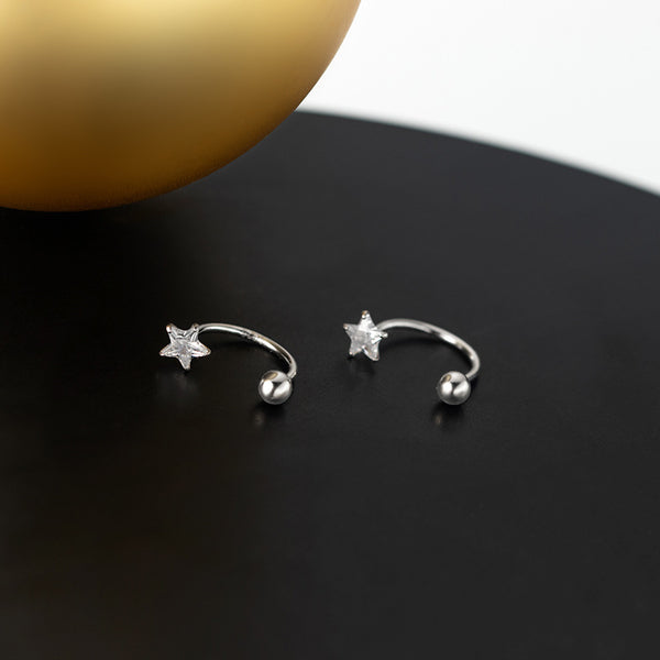 Dainty Star Hook Earrings