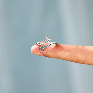 Two-Tone Gem Cross Stacking Bypass Ring