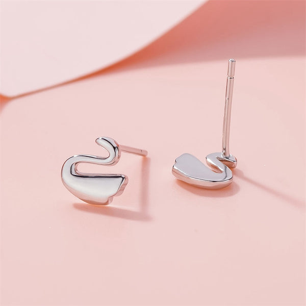Mini Swan Stud Earrings