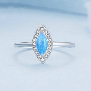 Marquise-Opal-Cabochon-Nebelblick-Halo-Ring