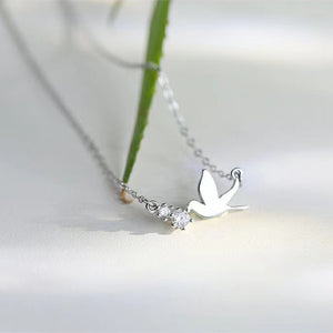 Peace Dove Charm Pendant Necklace