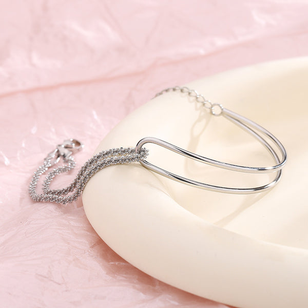 Interlaced Double Chain Bracelet