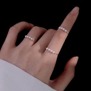 Pearl Bead Anxiety Fidget Spinner Ring