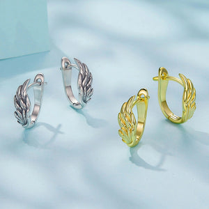 Dainty Angel Wing Huggie Hoop Earrings