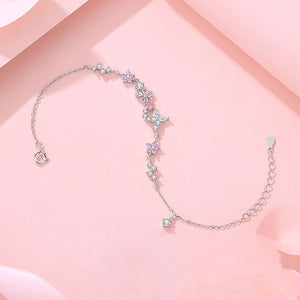 Cherry Blossom Butterfly Charm Bracelet