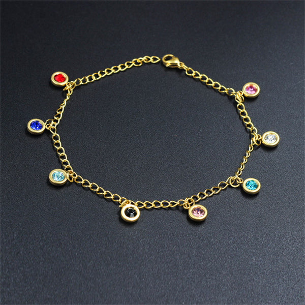 Dainty Colored Boho Anklet