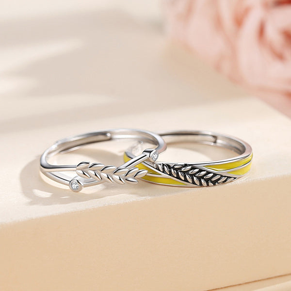 Ear of Wheat Couple Ring