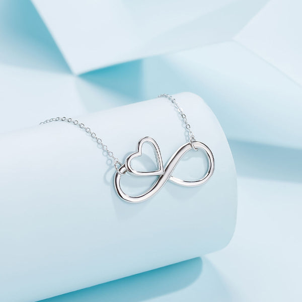 Infinity Heart Mobius Necklace