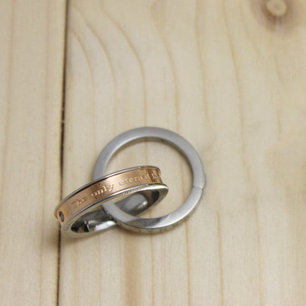 Interlocking Ring Couple Necklace