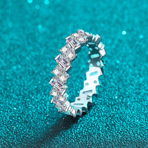 Baguette Moissanite Wedding Band Ring