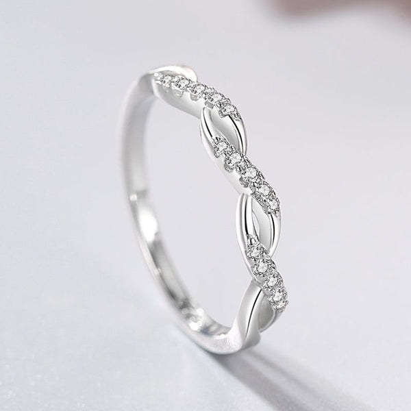 Silver Infinity Wave Ring