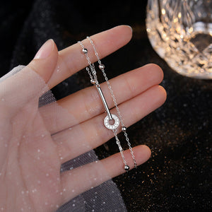 Ring Bead Double Chain Stacking Bracelet