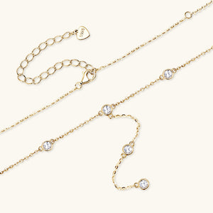 Moissanite Drop Layering Station Y Necklace