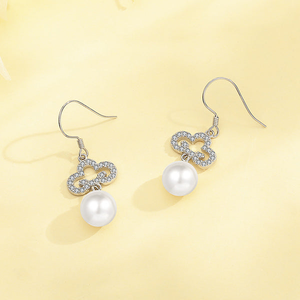 Cloud Pearl Hook Earrings