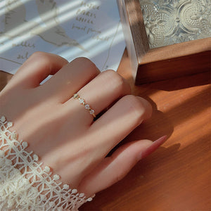 Dainty Gold Heart Open Stacking Ring