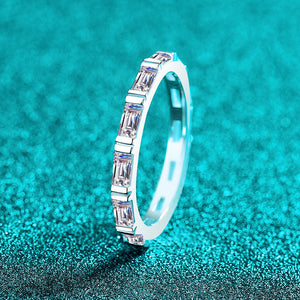 Baguette Moissanite Eternity Stacking Ring