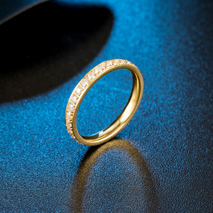 Sparkling Full Stone Eternity Band Ring