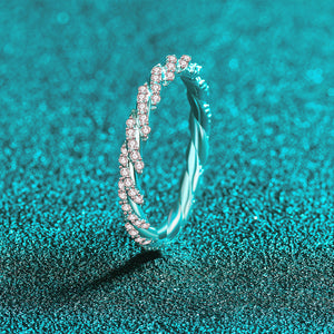 Moissanite Twist Stacking Wedding Ring