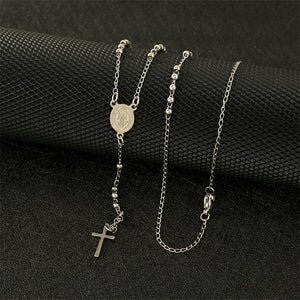 Virgin Mary Cross Drop Necklace