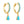 Load image into Gallery viewer, Turquoise Teardrop Drop Hoop Earrings
