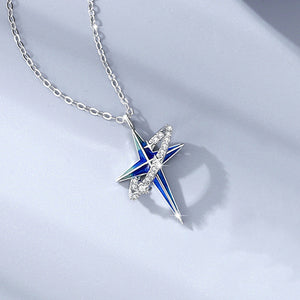 Blue Star Planet Matching Couple Necklace