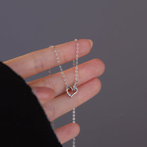 Interlocking Heart Ring Pendant Necklace