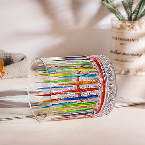 Color Paint Stripe Whiskey Drinking Glass