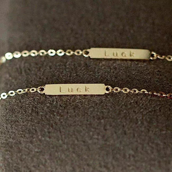 Slim Letter Lucky Charm Bracelet