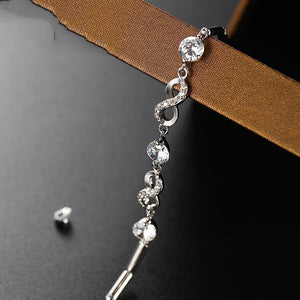 Infinity Mobius Charm Chain Bracelet