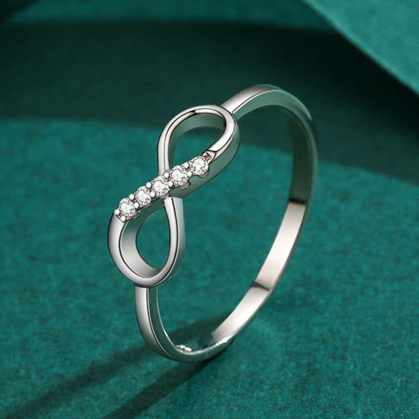 Silver Mobius Strip Infinity Ring
