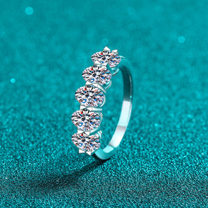 Moissanite Oval Cut Wedding Eternity Ring