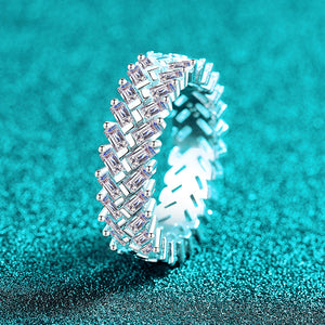 Baguette Moissanite Eternity Ring