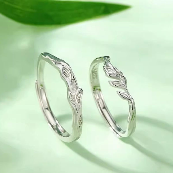 Willow Leaf Couple Ring