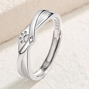 Cat Paw Matching Couple Band Ring