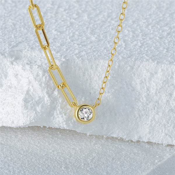 Gold Bubble Pendant Necklace