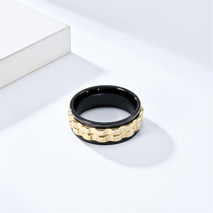 Cogwheel Anxiety Fidget Spinner Ring