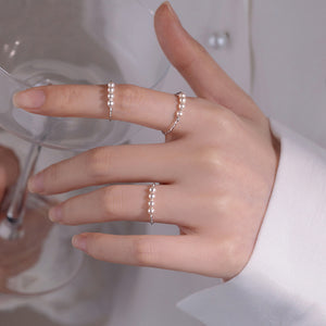 Pearl Bead Anxiety Fidget Spinner Ring