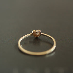 Minimalist Heart Stacking Band Ring