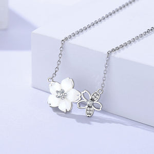 Mother Of Pearl Cherry Blossom Necklace