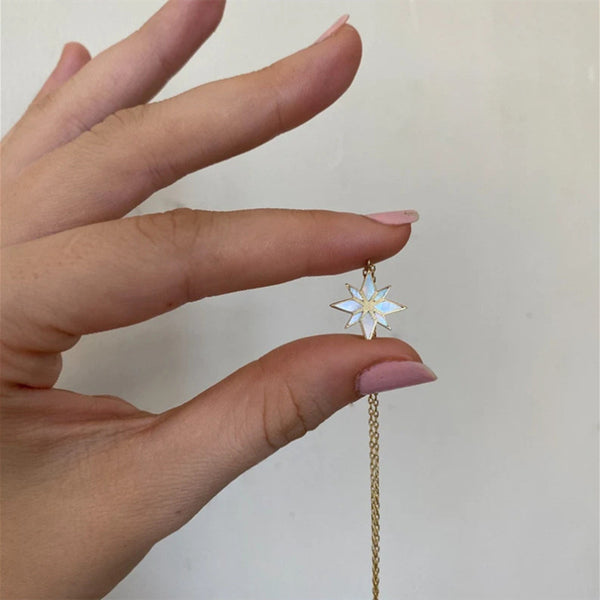 Natural Abalone Shell Star Necklace