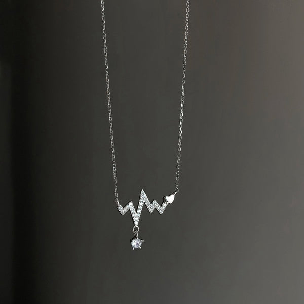 Heartbeat Heart Pendant Necklace