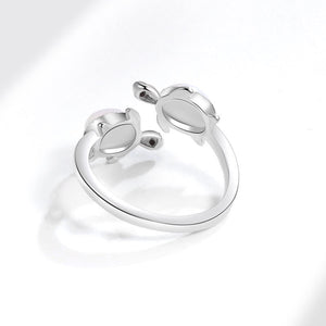 Oval Cut Opal Sea Turtle Bypass Ring