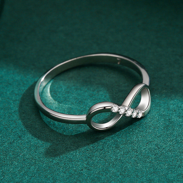 Silver Mobius Strip Infinity Ring