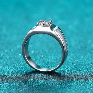 Solitaire Round Moissanite Wedding Ring