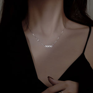 Smiley Face Horizontal Bar Pendant Necklace