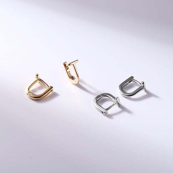 Minimalist Letter T Hoop Earrings
